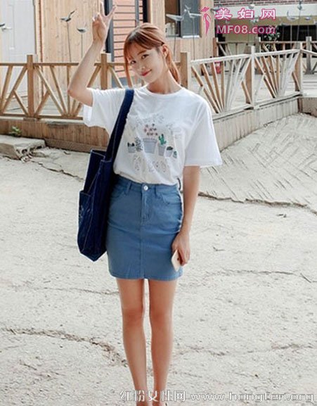 上衣+高腰包臀裙 显高显瘦穿出淑女气质