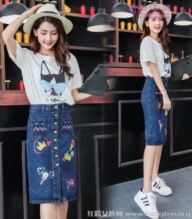 韩版中长款半身裙 夏日展现出完美好身材