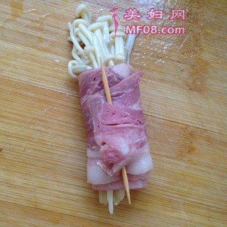 铁板培根金菇卷