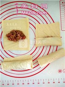 【不用擀皮不用油炸，健康春卷简单做】腐皮春卷的做法步骤：9