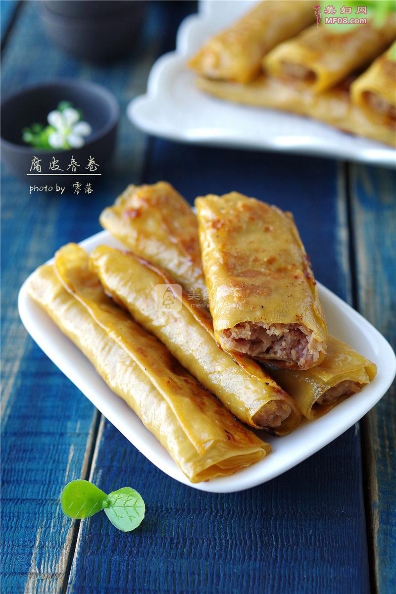 【不用擀皮不用油炸，健康春卷简单做】腐皮春卷的做法