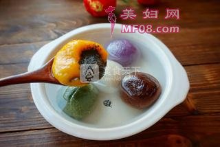团团圆圆～五彩黑芝麻汤圆的做法步骤：19
