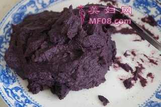 山药紫薯桂花糕的做法步骤：2