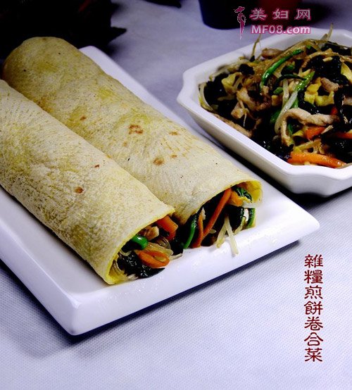 时令家常饭“煎饼捲合菜”的做法
