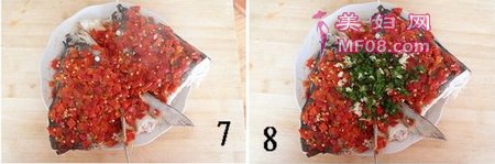 宴客菜剁椒鱼头步骤7-8
