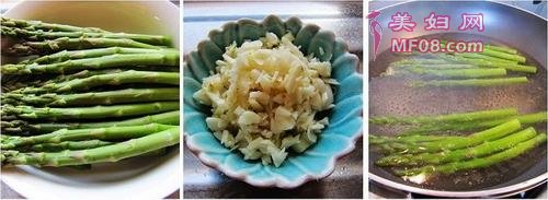 蒜蓉白灼芦笋的做法