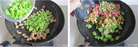豆米榨菜鸡丁步骤5-6