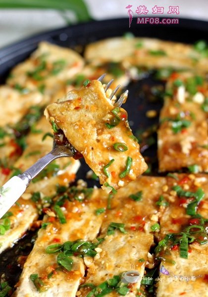 电饼铛香煎豆腐