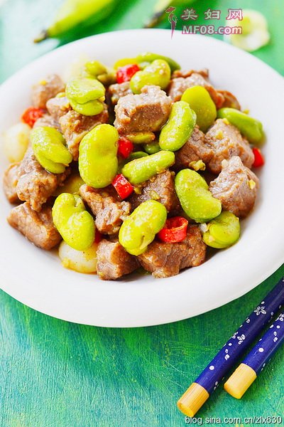 蚕豆烧牛肉粒