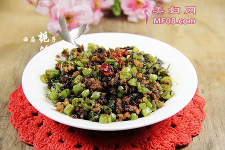 肉末橄榄菜炒四季豆