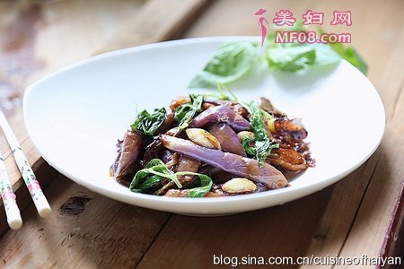 九层塔手撕茄子的做法