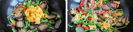 腊肉炒鸡蛋的做法步骤4