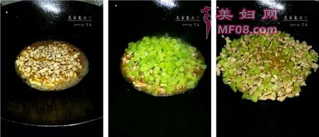 莴笋酱肉丁步骤7-9