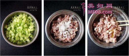 莴笋酱肉丁步骤1-3