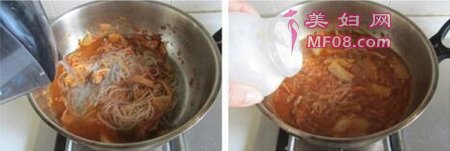 泡菜炒红薯粉步骤7-8