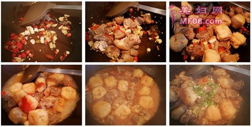 油豆腐焖羊肉步骤4-5