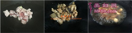 蘑菇辣椒炒肉步骤3-4