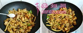 茶树菇香爆鸡块步骤5