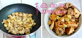 茶树菇香爆鸡块步骤2