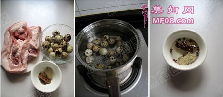 鹌鹑蛋烧花肉步骤
