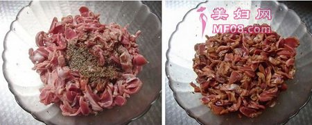 辣炒孜然鸡胗步骤3-4