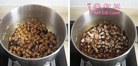 胡萝卜香菇卤肉饭步骤9-10