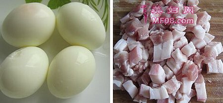 胡萝卜香菇卤肉饭步骤3-4