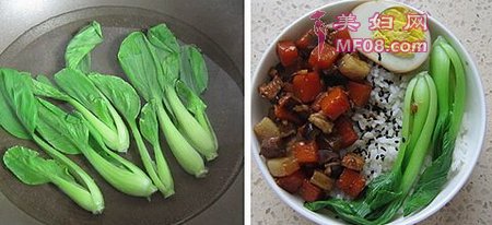 胡萝卜香菇卤肉饭步骤15-16