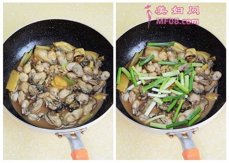 葱姜炒牡蛎步骤7-8