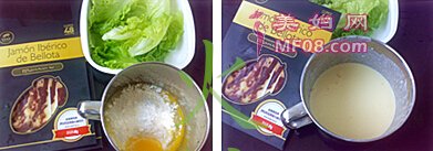巴玛火腿生菜卷步骤1-2