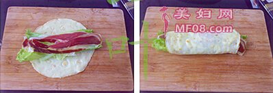 巴玛火腿生菜卷步骤5-6