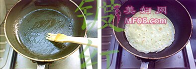 巴玛火腿生菜卷步骤3-4