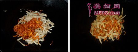 肉丝炒金虫草杏鲍菇香芹步骤6