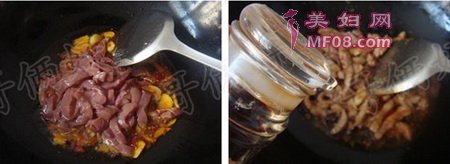 青蒜爆炒腰花步骤7-8
