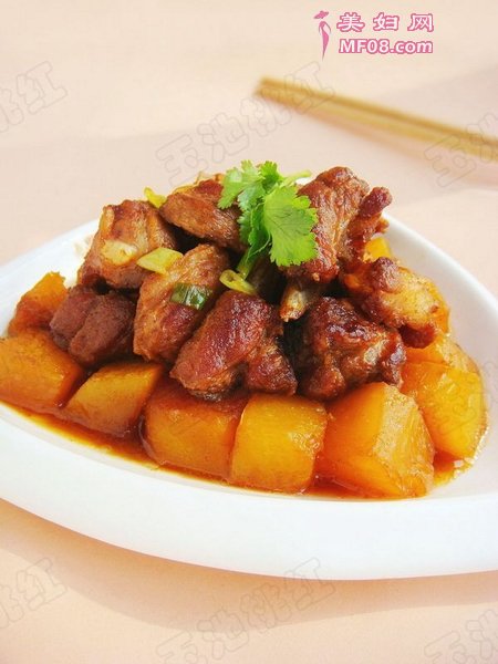 南瓜焖排骨