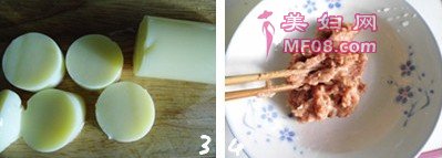 肉末豆腐蒸虾仁步骤3-4