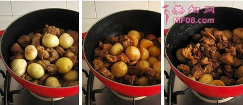 土豆仔焖肘子步骤7-9