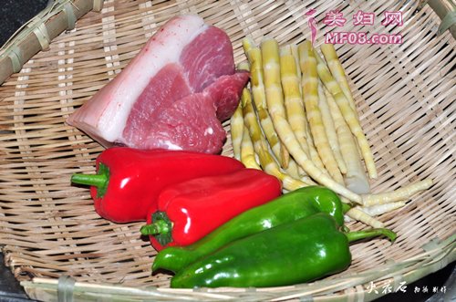 烟笋干煸肉原料