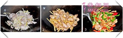 烟笋干煸肉步骤6-8