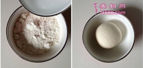 香辣酱肉炒饭馅饼步骤1-2