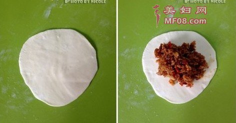香辣酱肉炒饭馅饼步骤9-10