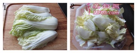 醋溜白菜步骤1-2