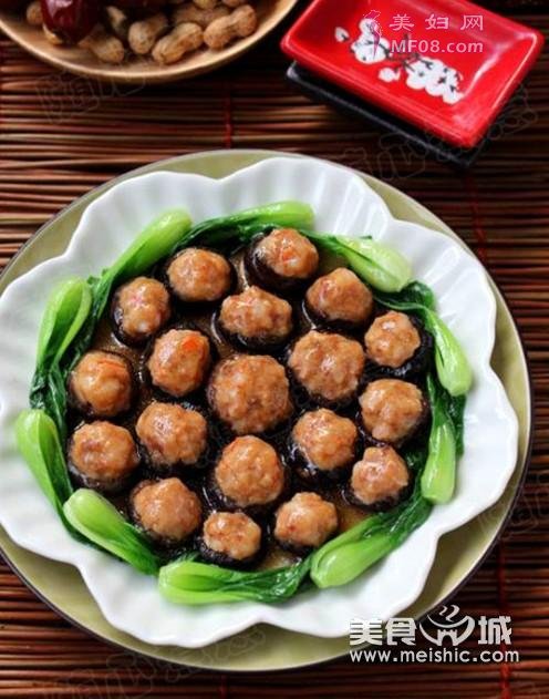 鲜虾百花酿冬菇