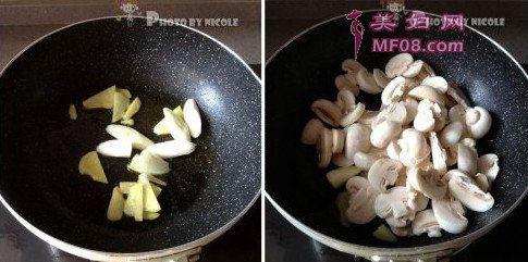 蘑菇炒鱿鱼步骤1-2