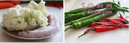 小炒菜花原料