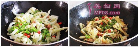 小炒菜花步骤4-5