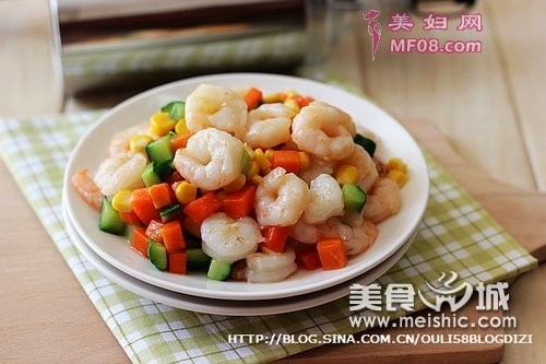 三色炒虾仁