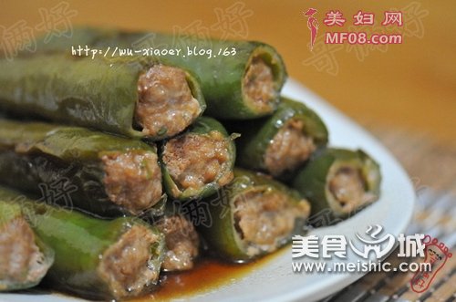 青椒釀肉的做法