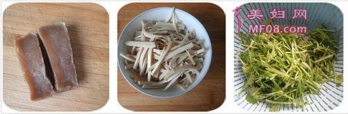 茭白豆干香菜小炒的做法