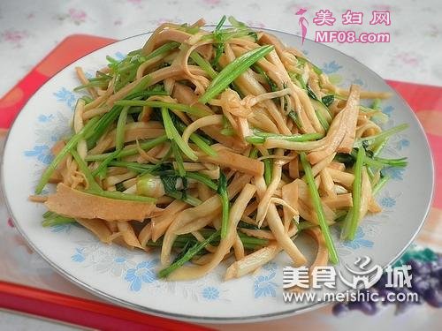 茭白豆干香菜小炒